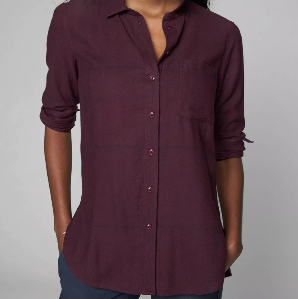 Athleta Heat Tech Plaid Flannel